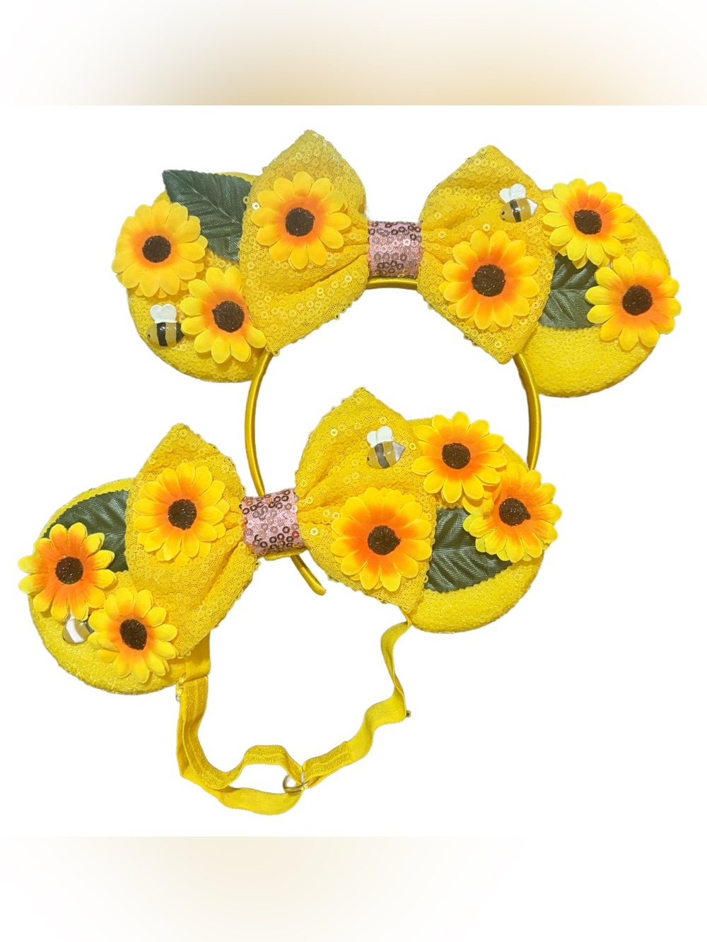 Yellow Sunflower Disney Inspired Minnie Mouse Ears Mommy & Me